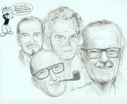 Vic Carrabotta Signed Original Art Sketch Stan Lee Jack Kirby Will Eisner Popeye - £124.55 GBP