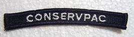 USN UNIT TAB FOR CONSERVPAC WHITE ON BLUE - $1.07