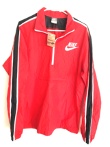 Nike Sportswear Windbreaker 2008 Deadstock Red Men&#39;s SZ M 1/2 Zip Pullover NEW - £67.62 GBP