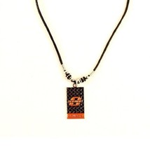 NCAA Oklahoma State Cowboys Official Team Merch Diamond Plate Style Necklace - $10.69