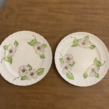 Pope Gosser Set Of 2 VTG 1950’sDogwood Flower Lugged salad plates 7 1/4” - $10.80