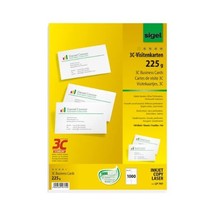 Sigel 225g 85 x 55mm A4 3C Business Cards - Bright White (1000 Pieces)  - £101.28 GBP