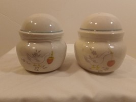 International China Vintage Geese Salt &amp; Pepper Shakers Marmalade Pattern 1980&#39;s - £11.63 GBP