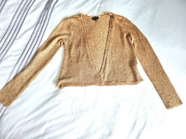 Phase Eight Bolero Gold  Sequins Long Sleeves Size 8 - £28.94 GBP