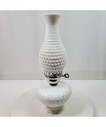 Vintage Milk Glass Hobnail Electric Hurricane Lamp TESTED - $99.00