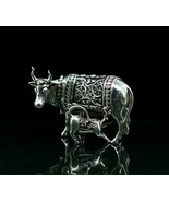 925 sterling silver kamdhenu cow Diwali puja article, mini cow figurine ... - $203.09 CAD