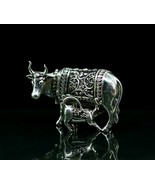 925 sterling silver kamdhenu cow Diwali puja article, mini cow figurine ... - £116.80 GBP