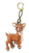 Rudolph The Red Nosed Reindeer Vintage PVC Key Chain Clip Figure - $183.61 MXN