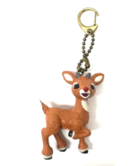 Rudolph The Red Nosed Reindeer Vintage PVC Key Chain Clip Figure - $181.60 MXN