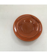 vintage retro  round ceramic ashtray 3 holder fall orange  ceramic class - $12.17