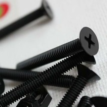 50 x Black Nylon Countersunk plastic machine screws, M4 x 30mm, Plastic ... - £19.56 GBP