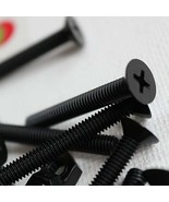 50 x Black Nylon Countersunk plastic machine screws, M4 x 30mm, Plastic ... - £19.45 GBP