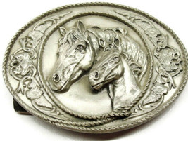 Horses Head Corral West Siskiyou Buckle Co. Inc  Silver Tone Belt Buckle... - £79.12 GBP