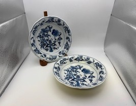 Pair of Blue Danube Japan Coupe Soup Bowls with Rectangle Mark - $1,501.49 MXN