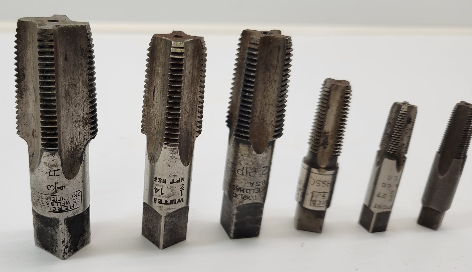 *J2) Vintage 6-piece Mixed Plumbing Lot of Pipe Tap Threaders Item image 3