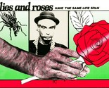 1990 Agit-Pop Art Postcard Flies and Roses Have the Same Life Span Ruben... - $6.88