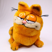Vintage 1980s Garfield Plush Stuffed Animal Toy Cat Cartoon 9&quot; Orange And Brown - £11.00 GBP