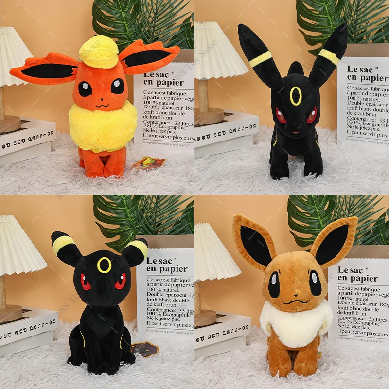 Pokemon Plush Shiny Umbreon Eevee Sylveon Flareon Soft Stuffed Animals Big Size - £16.01 GBP+