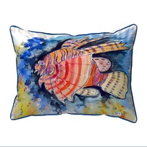 Betsy Drake Betsy&#39;s Lion Fish Large Indoor Outdoor Pillow 16x20 - £36.83 GBP