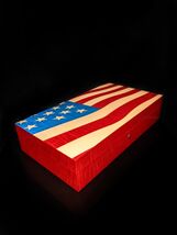 Elie Bleu Stars & Stripes  Humidor 110 Count NIB Made in France No 100 image 2