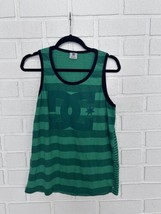 DC Shoes Tank Top Green Mens Medium Striped - £13.17 GBP