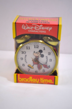 Bradley Time Disney Official Mickey Mouse Double Bell Alarm Clock #2060 BWR8 VTG - £77.31 GBP