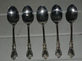 Oneida Deluxe Stainless Silverware - KENNETT SQUARE - 5 Soup Spoons - $25.00
