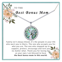 Bonus Mom Necklace Silver Tree of Life Necklace as Mothers Day Gifts, Bi... - £30.14 GBP