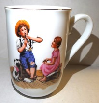Norman Rockwell The Music Maker Country Children Cup Mug 4 1/8&quot; Tall - £6.16 GBP