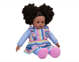 My Sweet Love Toddler Doll Soft Body Brown Eyes Adorable Hair Purple Outfit 16in - £7.25 GBP