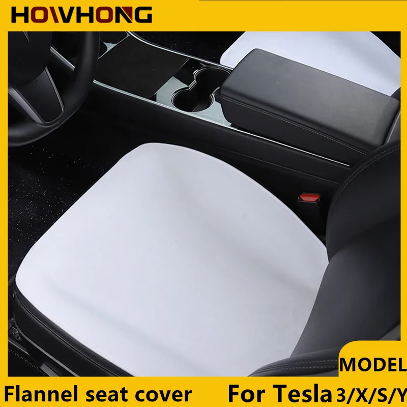 High Quality Flannel Upholstered Seat Cover For Tesla Model 3 X S Y Snug Warm - £21.57 GBP+