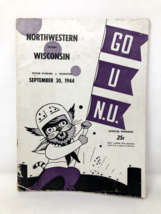 Northwestern VS University of Wisconsin Madison Official Football Program 1944 - £32.19 GBP