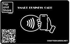 Tap and Share Black Contactless Smart NFC Business Card with Dynamic QR Code | U - £14.32 GBP