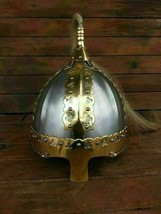 Medieval Viking Helmet 18G Steel LARP Battle Ready Warrior Helmet For Cosplay - £116.79 GBP