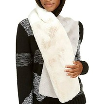 $69 INC Women&#39;s Colorblocked Faux-Fur Muffler Cold Weather Scarf White O... - £11.05 GBP
