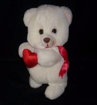 Vintage California Stuffed Toys Wishes Teddy Bear White W Heart Animal Plush Toy - £18.68 GBP