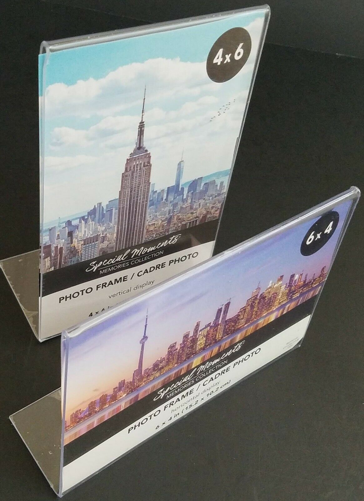 Freestanding Borderless Plastic Photo L-Frames 4x6 / 6x4 L-Frame, Select... - $3.49
