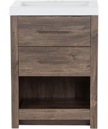 Spring Mill Cabinets Fisk Bathroom Vanity With Sink, 24.5&quot; W X, Vintage Oak - £481.98 GBP