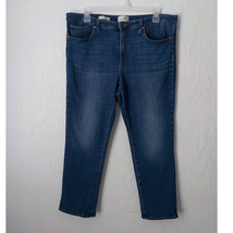 Universal Thread High Rise Slim Straight Blue Denim Jeans Women 18/34R S... - £13.28 GBP
