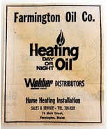 1976 Farmington Oil Co Heating Advertisement Maine Utility Supplier F15H - $376.02 MXN
