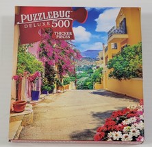 *I) Puzzlebug Deluxe Jigsaw Puzzle 500 Piece Pretty Street in Kefalonia,... - $11.87