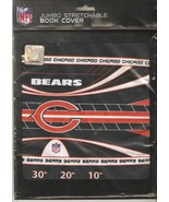 Fabric Book Cover Stretchable Chicago Bears Jumbo Size NFL Authentic - $8.59