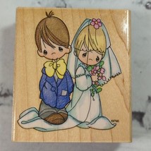 Preciousd Moments Rubber Stamp Vtg 1996 Bless and Keep You Wedding Stamp... - $19.79