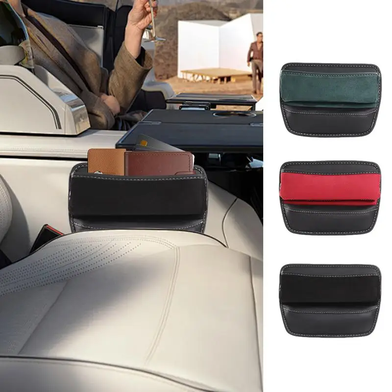 PU Leather Car Seat Gap Filler Storage Bag Case For Auto Console Side Seat - £15.68 GBP+