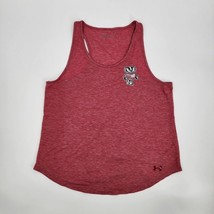 Under Armour Heat Gear Loose Womans Youth Red Grey Tank Top Size L - $27.99