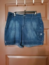 Jones New York Shorts Women’s Size 10 Dark Wash Cargo Pocket - £9.34 GBP
