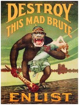 2515.Destroy this mad brute gorilla 18x24 Poster.World War History Decorative ro - £22.38 GBP