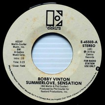 Bobby Vinton - Summerlove, Sensation [7&quot; 45 rpm Promo] Elektra 1978 E-45503 - £4.49 GBP