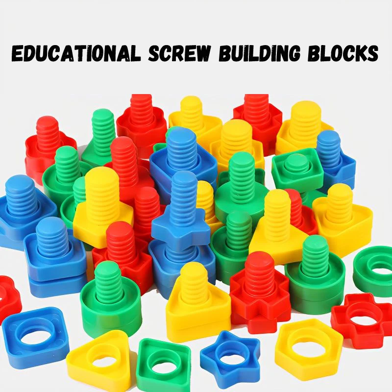 Montessori Educational Toys for Children Screwing Blocks Matching games ... - £9.47 GBP