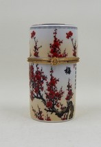 Famille-Rose Porcelain Plum Blossoms Painted Toothpick Holder Trinket Box - £10.27 GBP